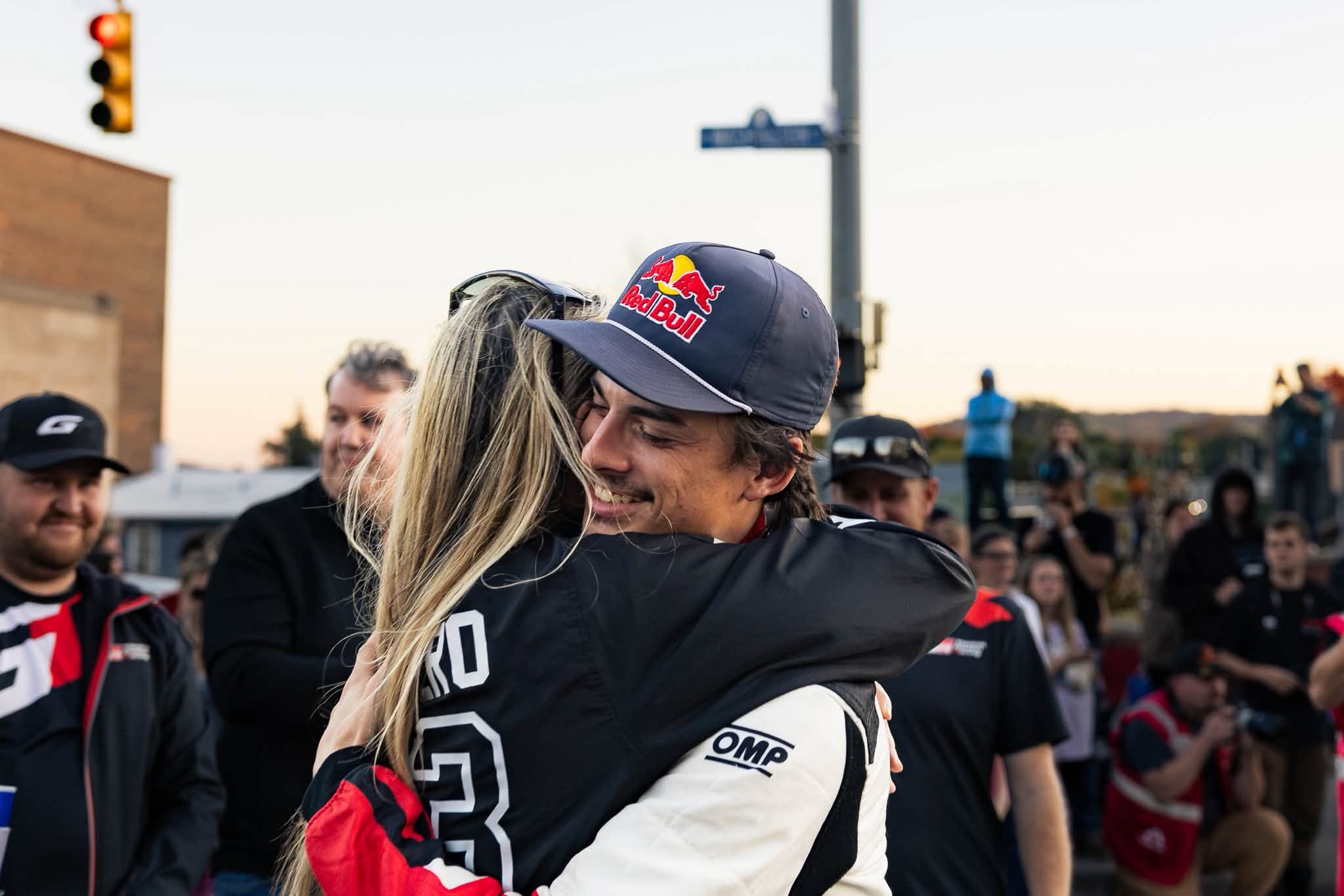 Seth Quintero hugging his mum after winning the 2026 ARA National Championship