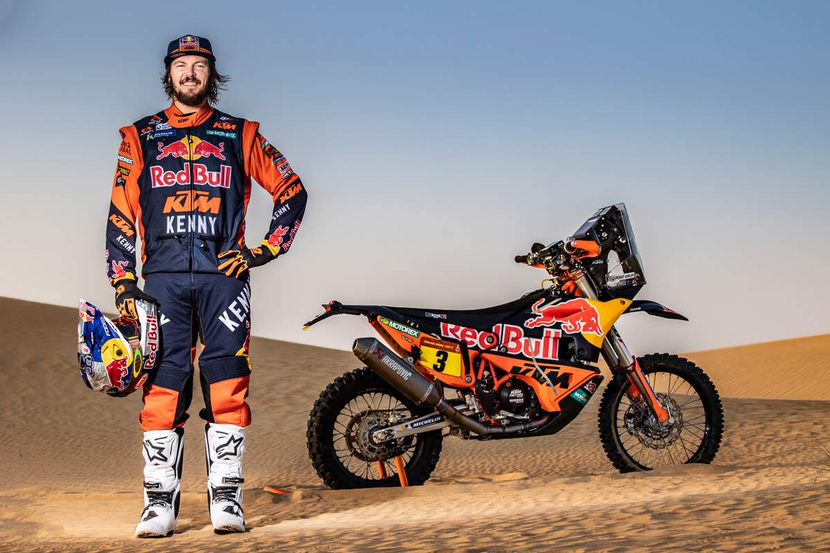 Toby Price with the Red Bull KTM Factory Racing team