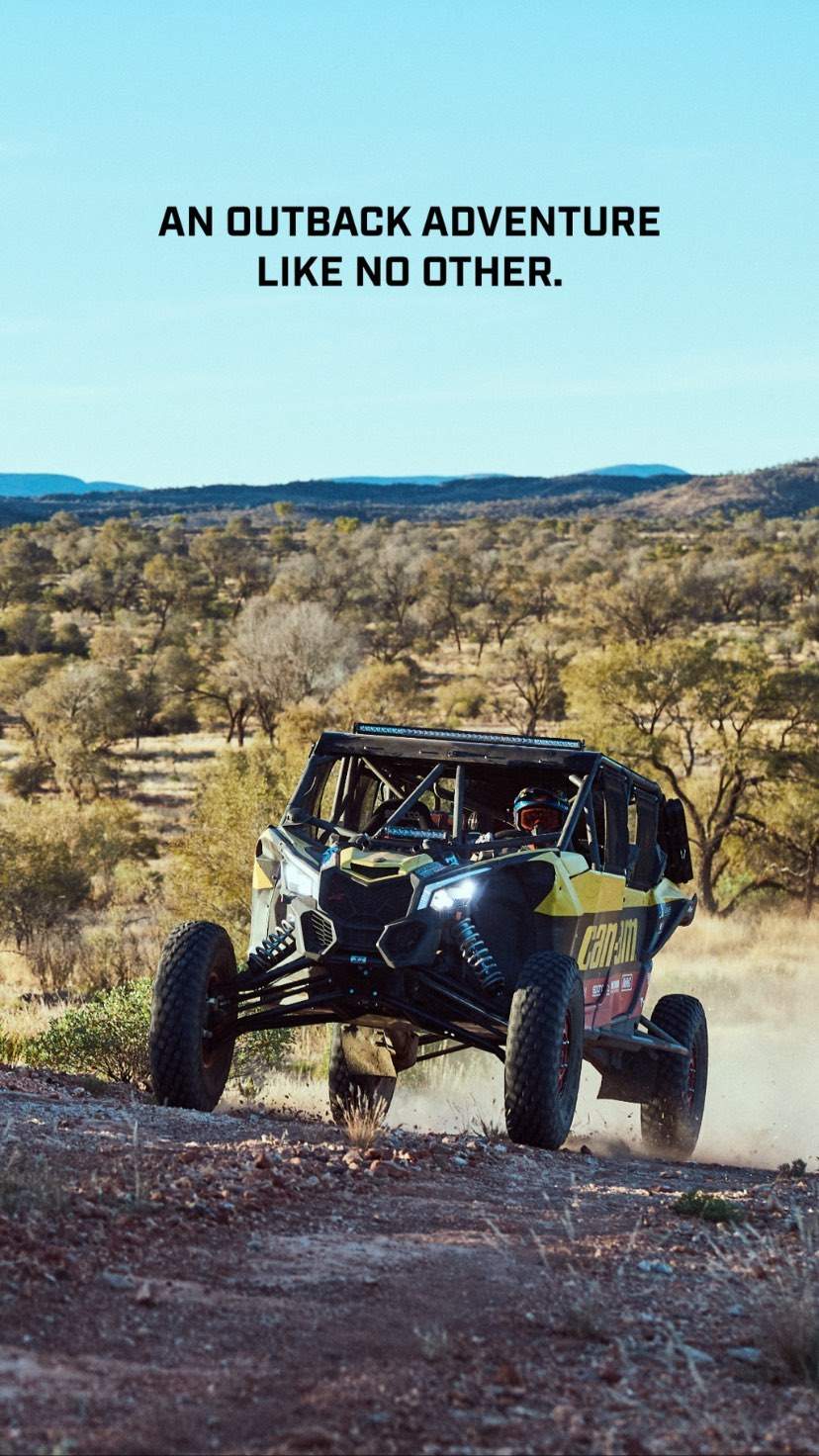 Riding The Red Centre campaign post on Can-Am Off-Road's social channels