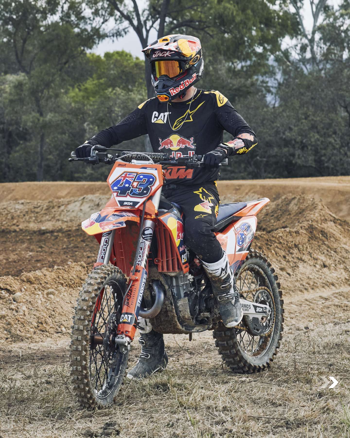 Jack Miller on his KTM at the Dream Build track