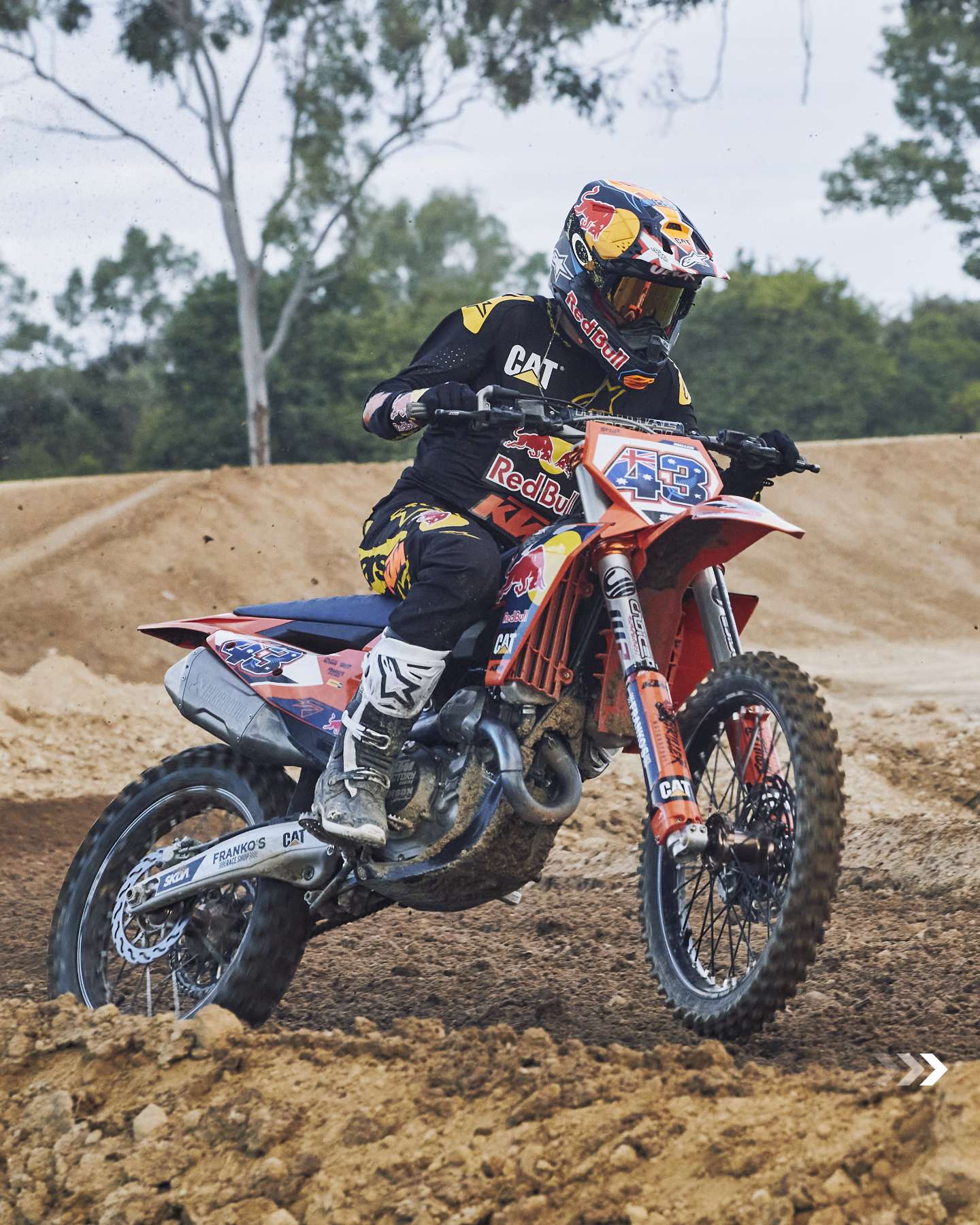 Jack Miller riding his KTM on the finished track