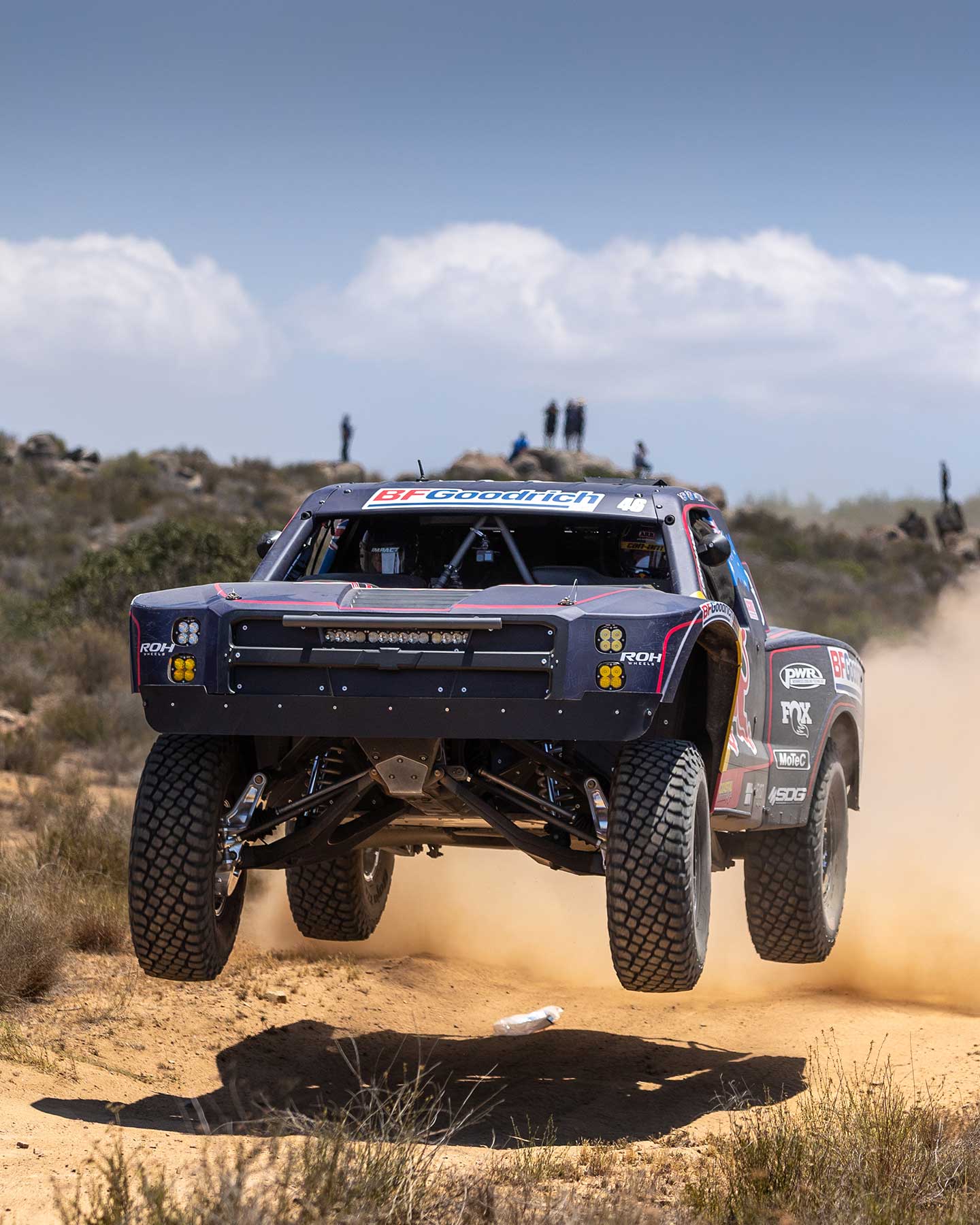 Team Australia’s Red Bull Trophy Truck airborne in Baja