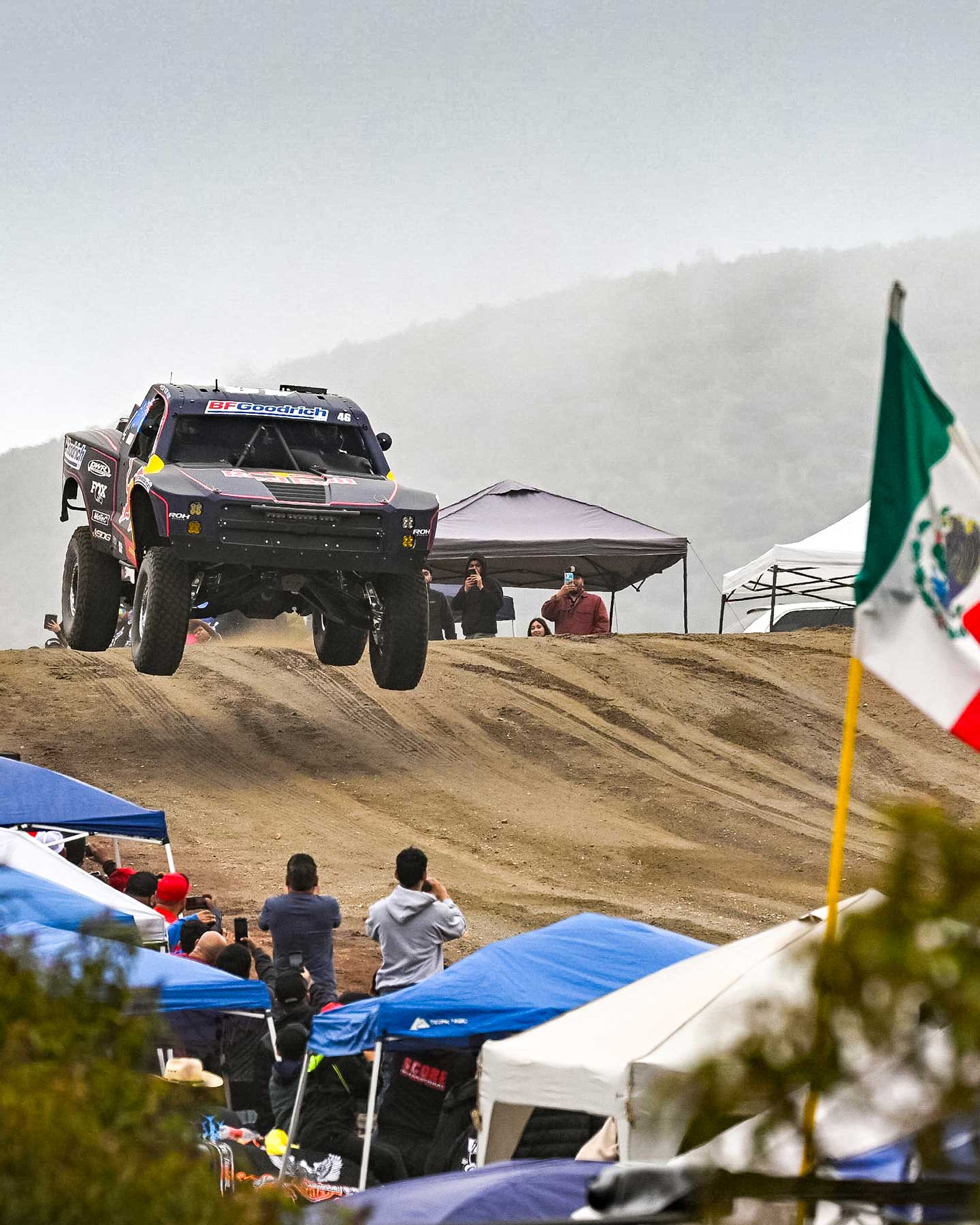 Team Australia’s Red Bull Trophy Truck kicking up dust in Baja